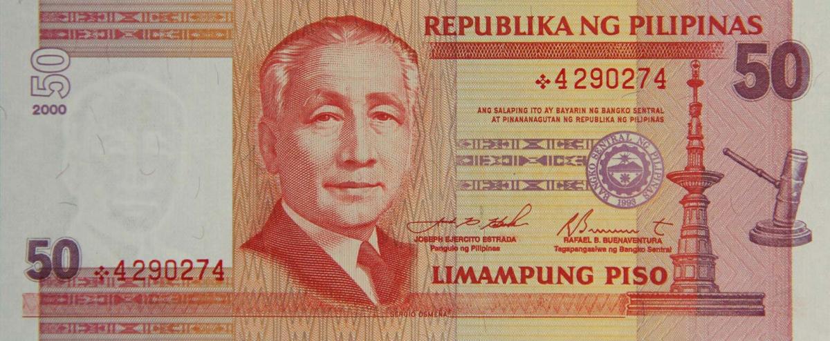 Front of Philippines p182r: 20 Piso from 1997