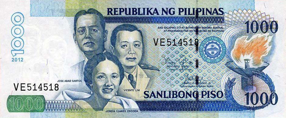 Front of Philippines p197d: 1000 Piso from 2010