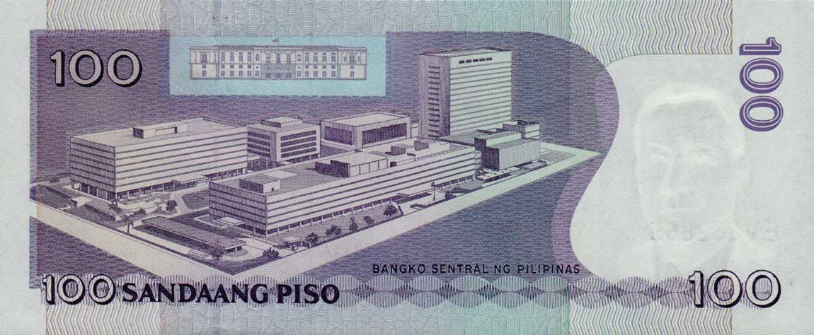 Back of Philippines p199: 100 Pesos from 2008