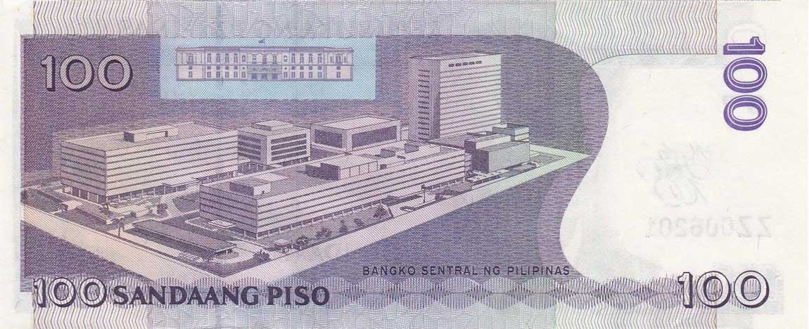 Back of Philippines p213: 100 Piso from 2012