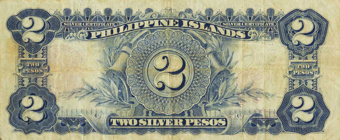 Back of Philippines p32f: 2 Pesos from 1906