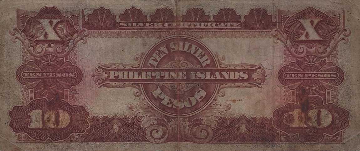 Back of Philippines p36d: 10 Pesos from 1912
