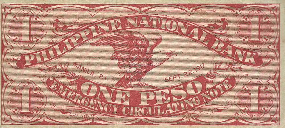 Back of Philippines p42: 1 Peso from 1917