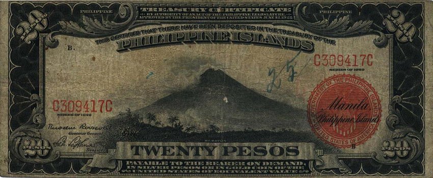 Front of Philippines p77: 20 Pesos from 1929