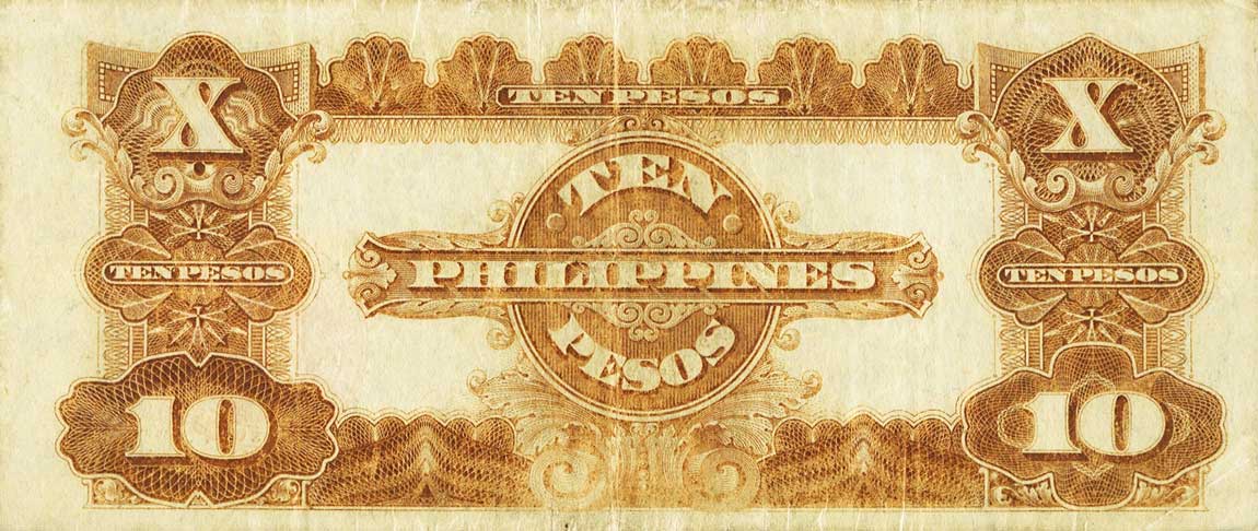 Back of Philippines p92c: 10 Pesos from 1941