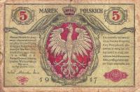 p10 from Poland: 5 Marek from 1917