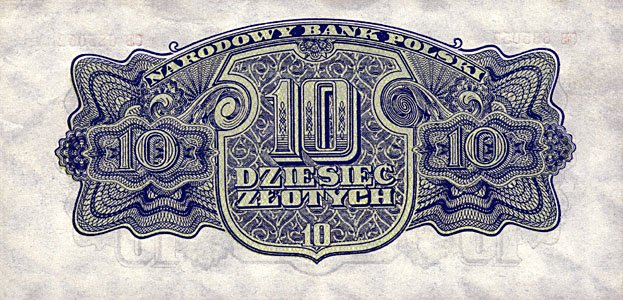 Back of Poland p110: 10 Zlotych from 1944