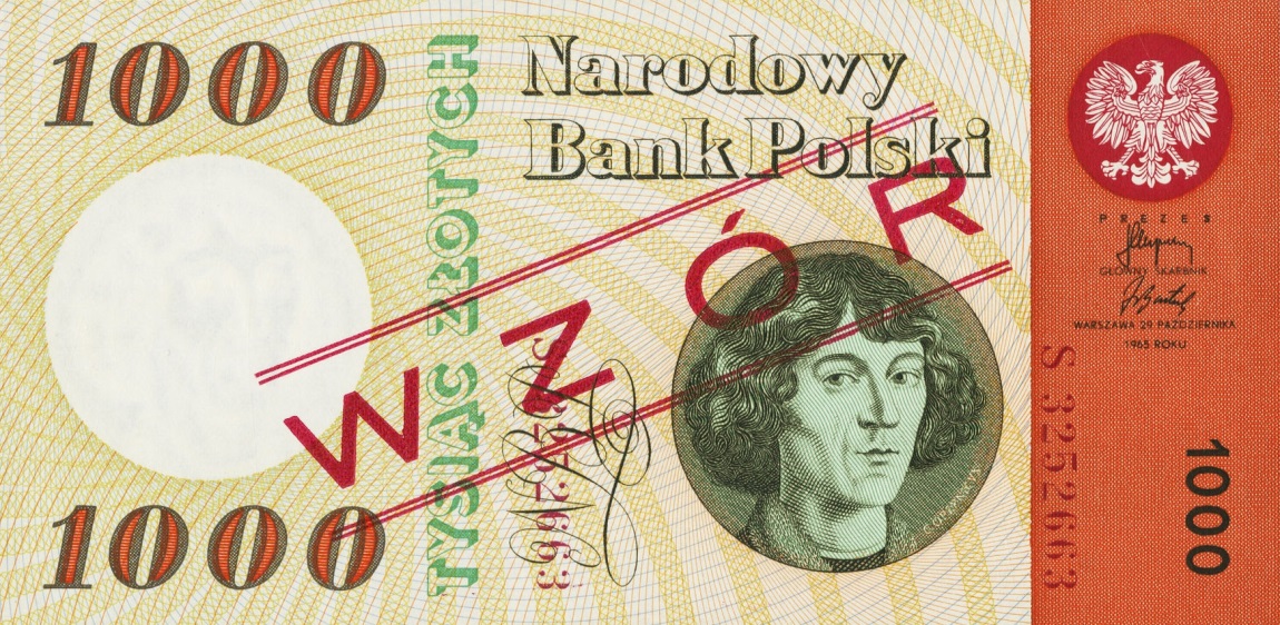 Front of Poland p141s2: 1000 Zlotych from 1965