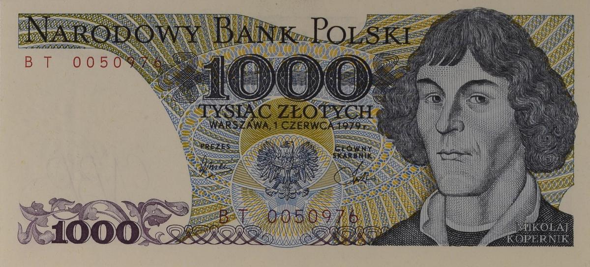 Front of Poland p146b: 1000 Zlotych from 1979