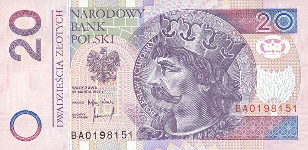 Front of Poland p174a: 20 Zlotych from 1994