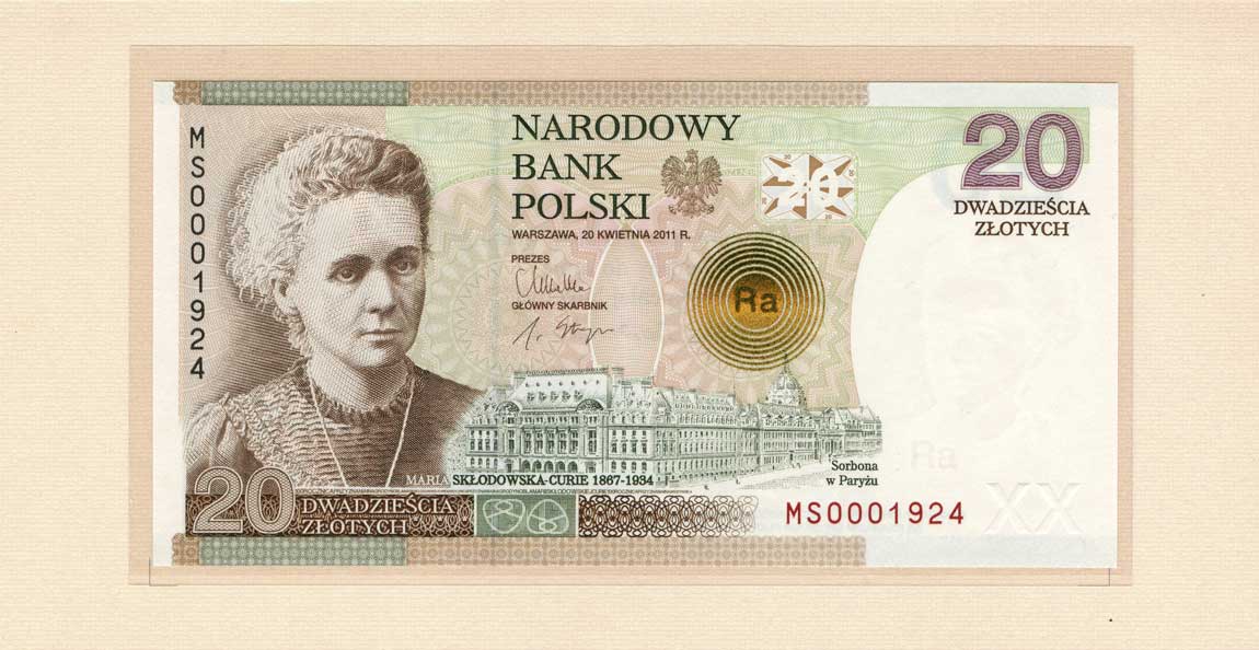 Back of Poland p184Ab: 20 Zlotych from 2011