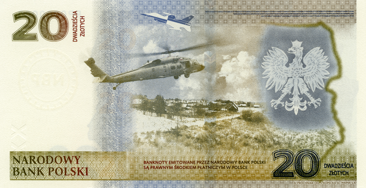 Back of Poland p196a: 20 Zlotych from 2022
