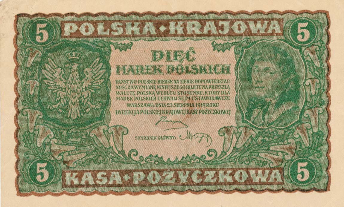 Front of Poland p24: 5 Marek from 1919