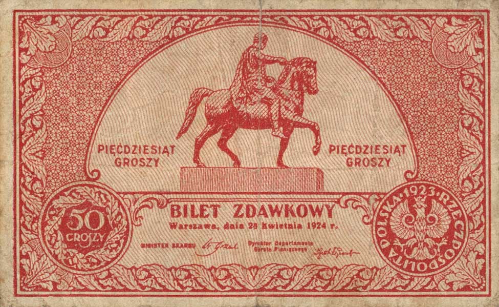 Front of Poland p46: 50 Groszy from 1924