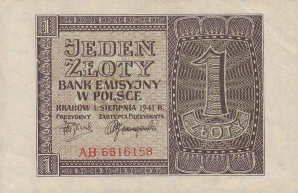 Front of Poland p99: 1 Zloty from 1941
