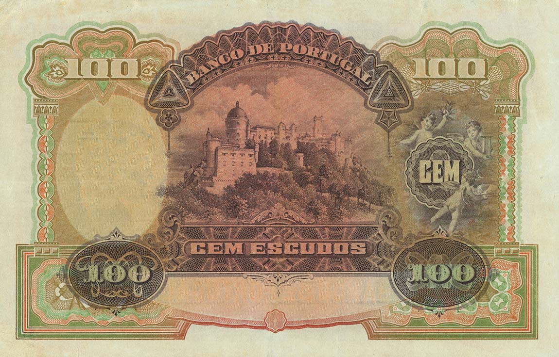 Back of Portugal p124: 100 Escudos from 1920