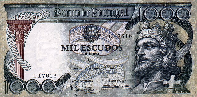 Front of Portugal p171: 1000 Escudos from 1965