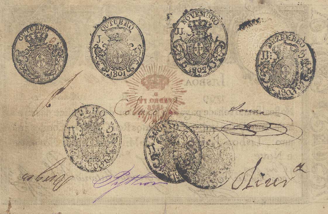 Back of Portugal p29: 12800 Reis from 1826