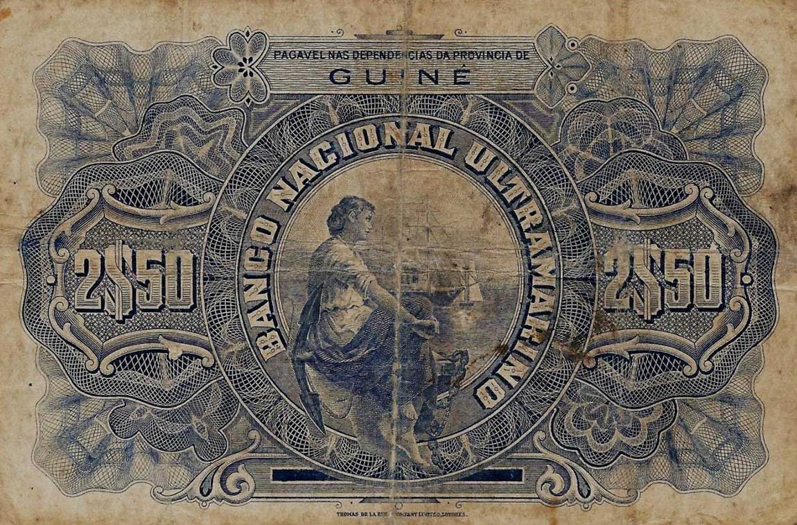 Back of Portuguese Guinea p13a: 2.5 Escudos from 1921