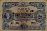 p13a from Portuguese Guinea: 2.5 Escudos from 1921