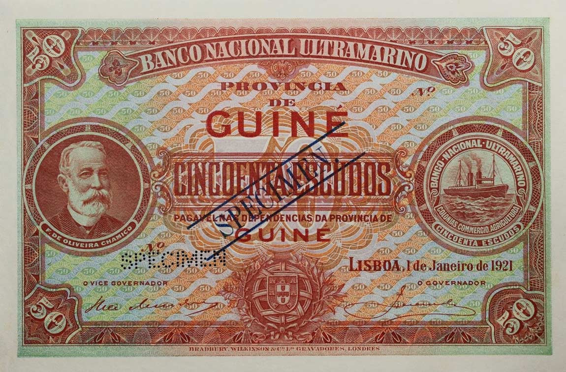 Front of Portuguese Guinea p17s: 50 Escudos from 1921