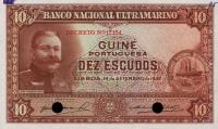 Gallery image for Portuguese Guinea p21s: 10 Escudos