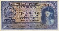 p37a from Portuguese India: 20 Rupia from 1945