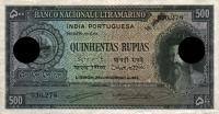 p40x from Portuguese India: 500 Rupia from 1945