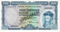 p43s from Portuguese India: 100 Escudos from 1959
