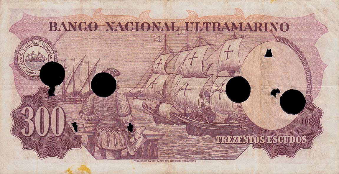 Back of Portuguese India p44x: 300 Escudos from 1959
