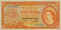 p21b from Bermuda: 5 Pounds from 1957