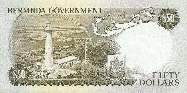 Back of Bermuda p27a: 50 Dollars from 1970
