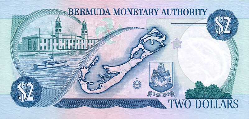 Back of Bermuda p40Ab: 2 Dollars from 1997