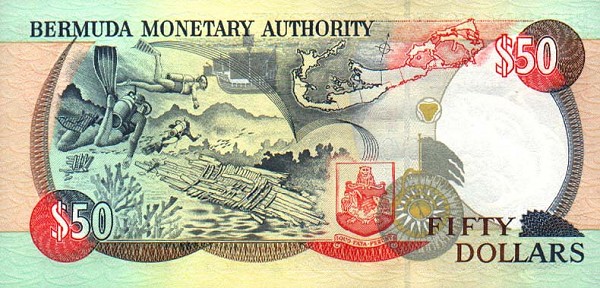 Back of Bermuda p48: 50 Dollars from 1997