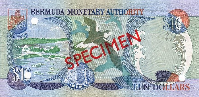 Back of Bermuda p52s: 10 Dollars from 2000