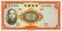 p216b from China: 1 Yuan from 1936