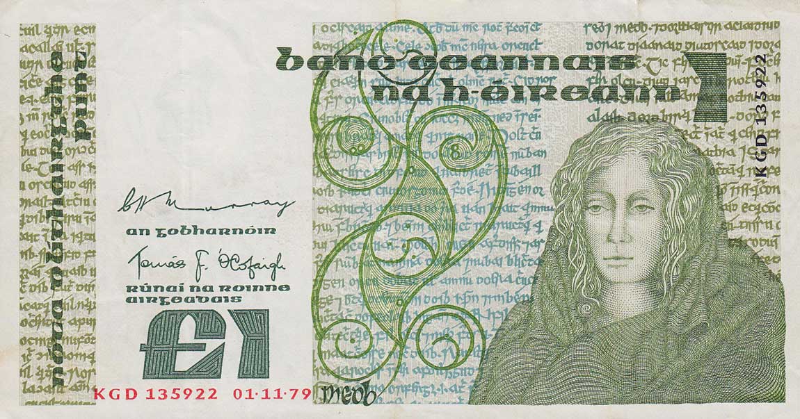 Front of Ireland, Republic of p70b: 1 Pound from 1978