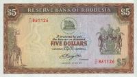 p40 from Rhodesia: 5 Dollars from 1979