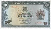 p33h from Rhodesia: 10 Dollars from 1975