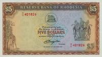 p36b from Rhodesia: 5 Dollars from 1978