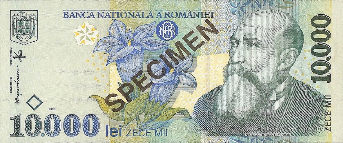 Front of Romania p108s: 10000 Lei from 1999