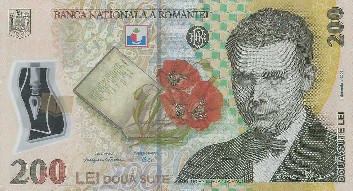 Front of Romania p122g: 200 Lei from 2015