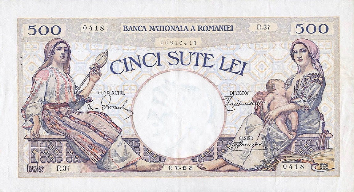 Front of Romania p28a: 500 Lei from 1924