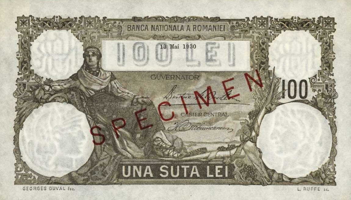 Front of Romania p33s: 100 Lei from 1930