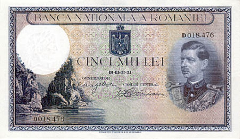 Front of Romania p35a: 5000 Lei from 1931