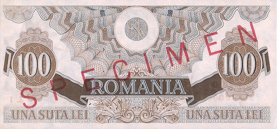 Back of Romania p62s: 100 Lei from 1947