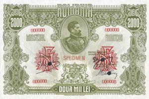 p75s from Romania: 2000 Lei from 1920