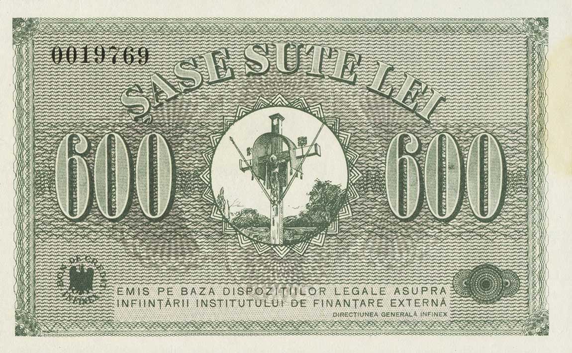 Front of Romania pM21: 600 Lei from 1941