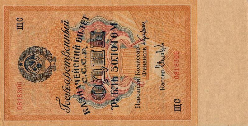 Front of Russia p206a: 1 Gold Ruble from 1928