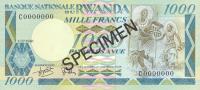 p17s from Rwanda: 1000 Francs from 1981